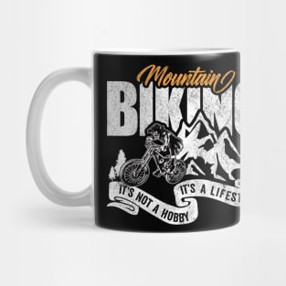 Mountain Biker Grunge Mug